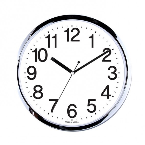 상품 이미지: 실버도금원형벽시계