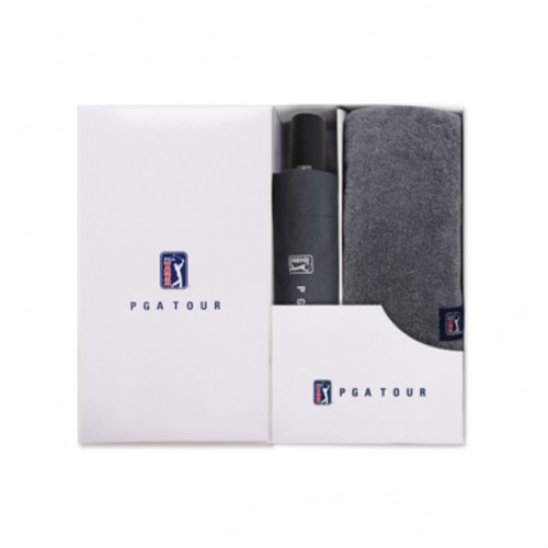 PGA 3단완전자동우산 타올세트