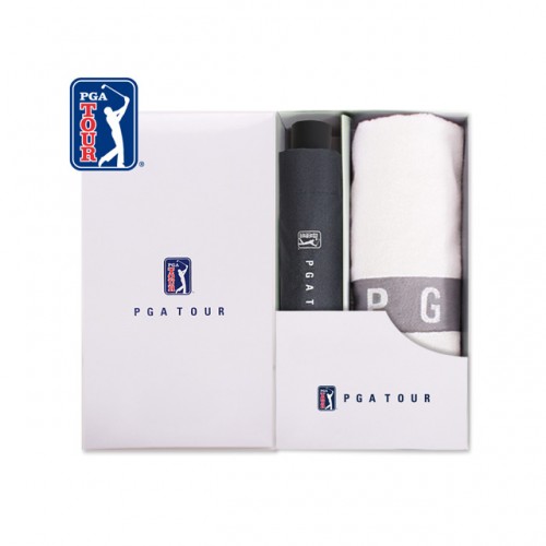 PGA 3단수동블랙메탈 타올세트