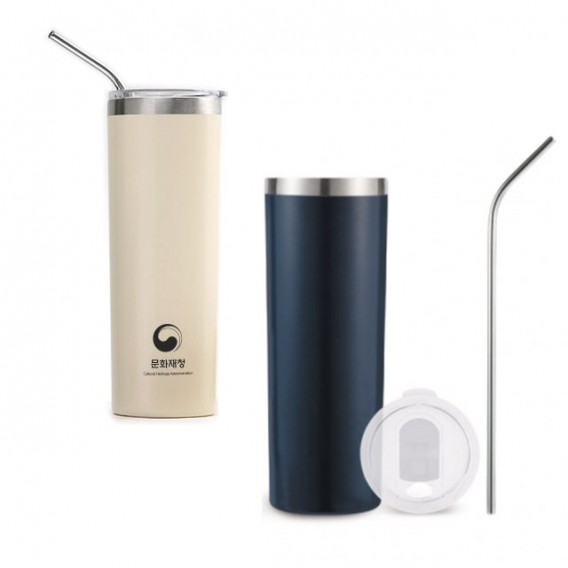 상품 이미지: 스텐 빨대 텀블러 600ml