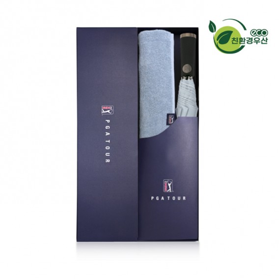 상품 이미지: PGA 친환경그린 2단자동 우산+200g코마사타올세트
