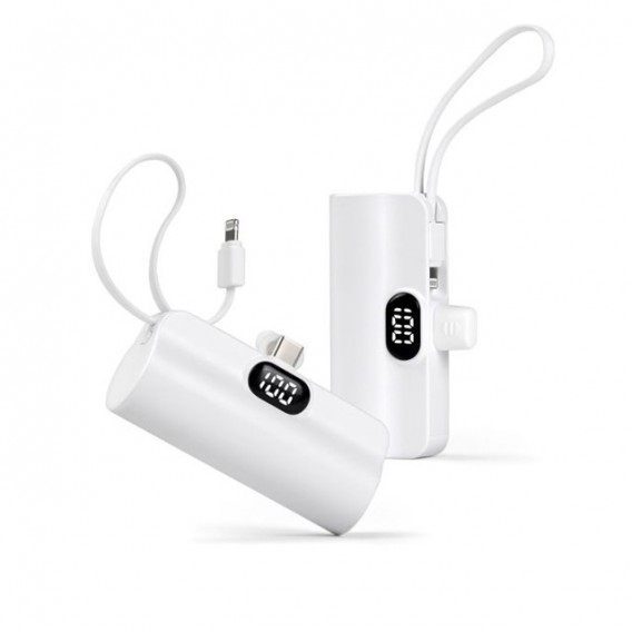 상품 이미지: 시크론 도킹형 듀얼 LED 디스플레이 보조배터리 5,000mAh (C타입메인) 