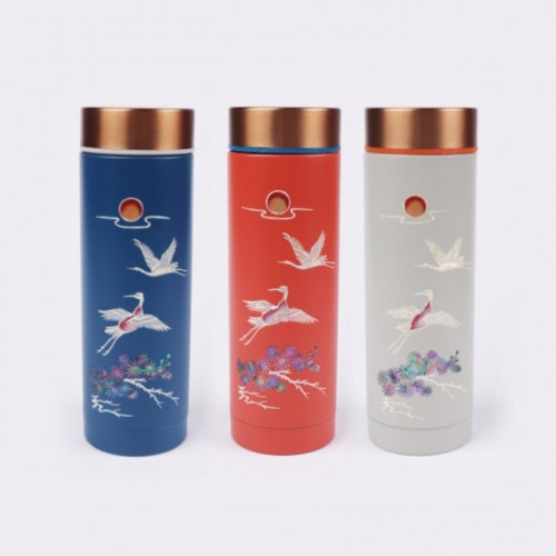 채색 월하송학 나전 텀블러 500ml