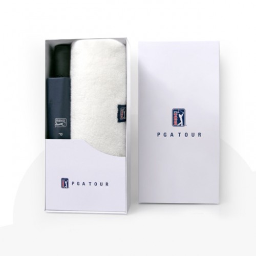 PGA 3단 완전자동 암막 세이프티 우양산+260g코마사타올 세트