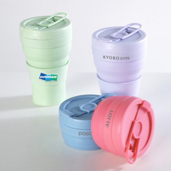 상품 이미지: 마카롱 접이식 실리콘 텀블러 600ml