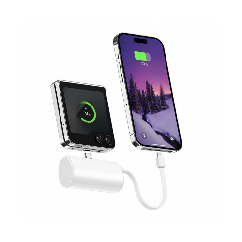 밸류엠 PD20W 케이블일체형 미니 보조배터리 5000mAh