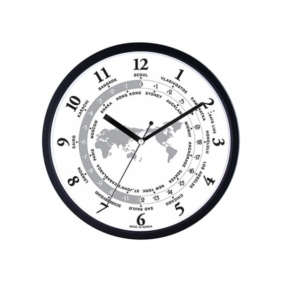 상품 이미지: 세계시간원형벽시계
