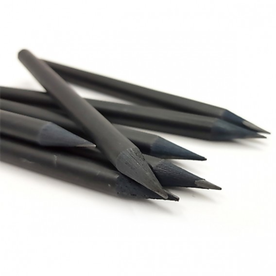 상품 이미지: 흑목원형 지우개연필5본입 흑색원통세트
